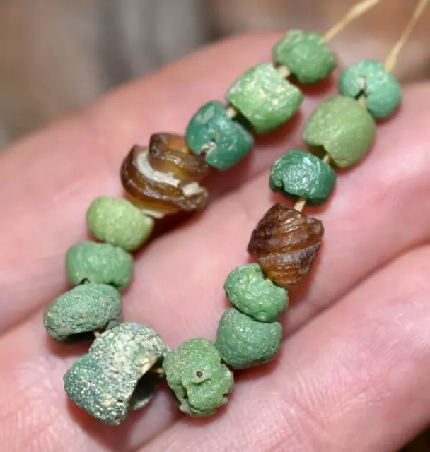Rare Ancient Glass Excavated Dig Beads Afghanistan Trade Circa 1000 Years Old 2