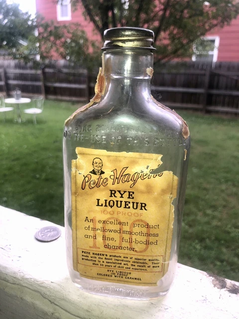 Pechter's Rye ANTIQUE LABELED WHISKEY Pete Hagen’s Rye 100 Proof £40.36 - PicClick UK