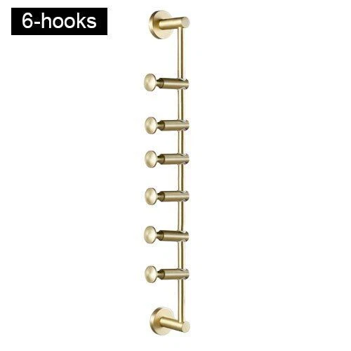 Solid Brass Coat Rack Free Adjustment Wall Mount Coat Hooks Hat Scarves Clothes