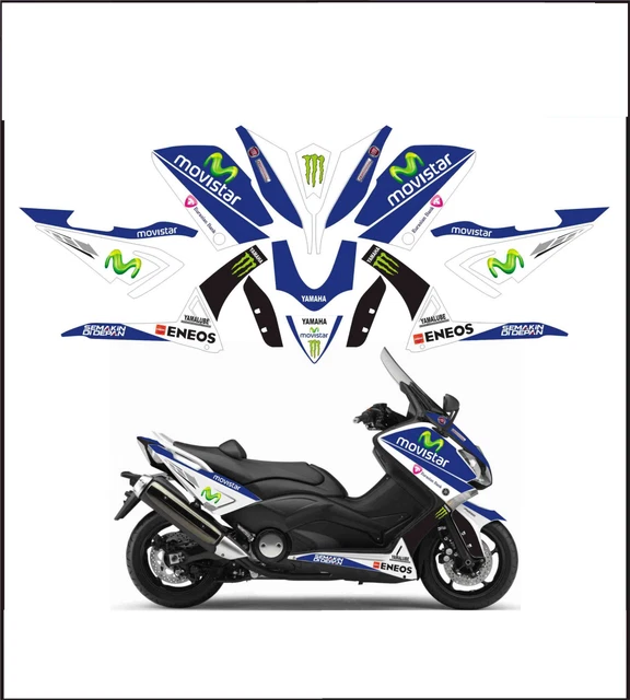 KIT AUTOCOLLANT STICKERS compatible tmax 2012 2014 530 m1 movistar