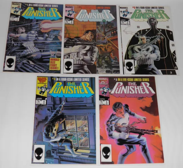 The Punisher Limited Mini Series #1-5  Vol. 1 1986, Complete Set - High Grade