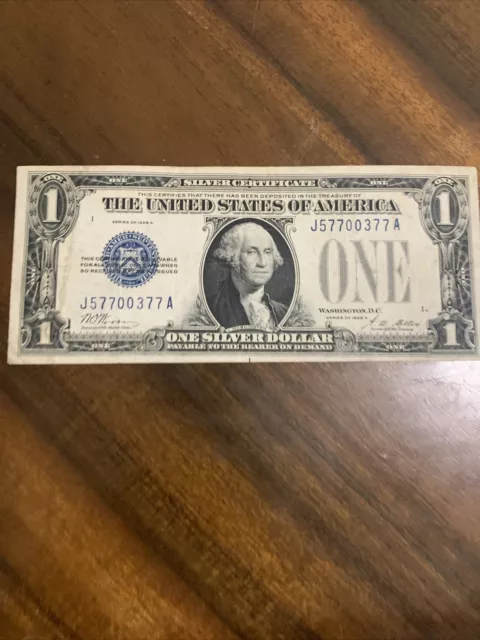 1928 $1 One Dollar Silver Certificate Funny Back