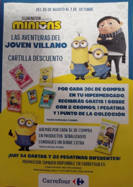 Promocion Minions Las Aventuras Del Joven Villano Cartas (Elije 6 A 4€)