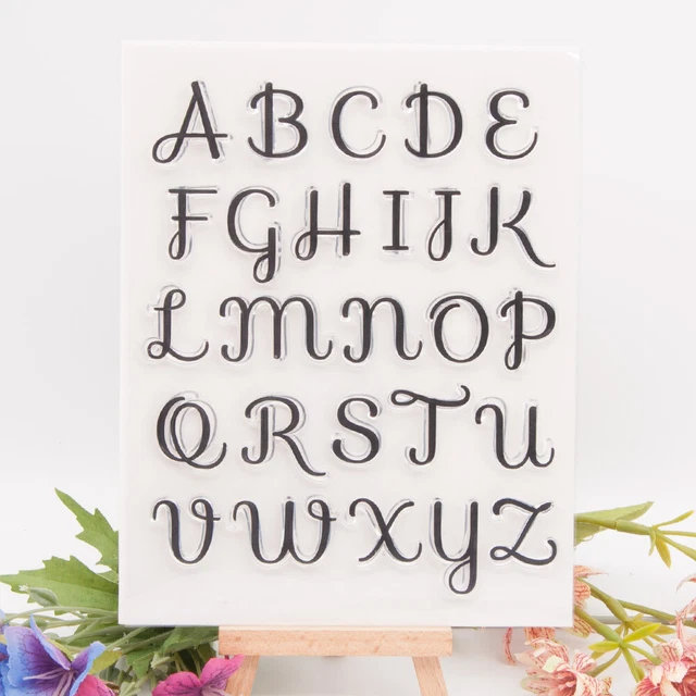 Large Letters Silicone Clear Stamp Scrapbooking Embossing Card Album Craft