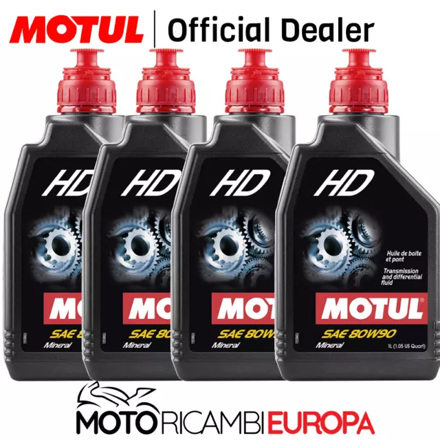 4 Lt Olio Motul Cambio Differenziale Hd 80W90 100% Minerale Gl4 / Gl5