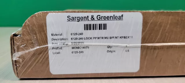 Sargent & Greenleaf Electronic ATM Lock Package w/ Push/Pull Dead Bolt 6129-240 3