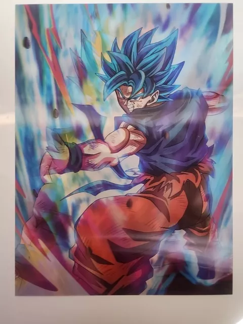 3D Holographic Lenticular Poster DRAGONBALL SUPER SSB Kaioken GOKU INSTINCT🔥