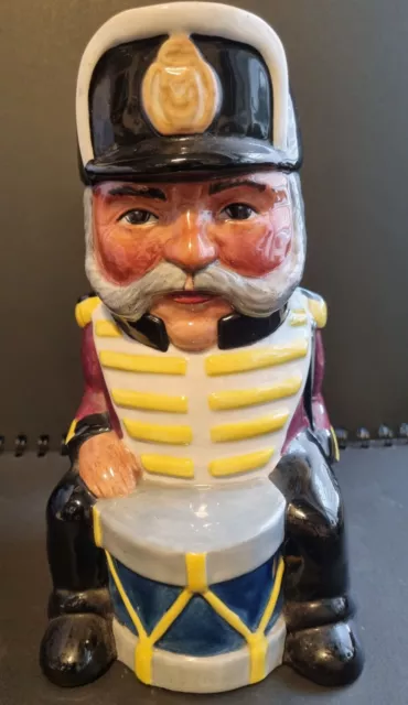 Staffordshire Fine Ceramics  "Soldier " Toby Jug.Large..7 1/2 Inches X 4 1/2.