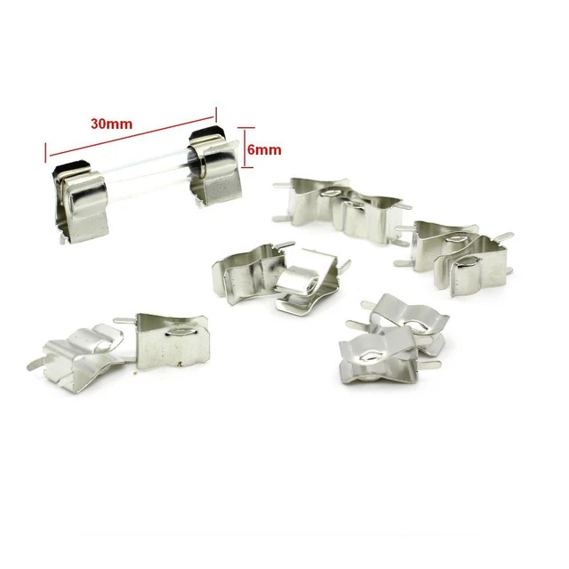 Porte fusible 6x30mm a souder - 250v - 10A - 10 pièces - 138pofus009