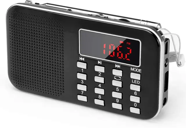 Radio Portable AM/FM, Poste Radio Avec Éclairage De Secours,Prise En Charge Micr