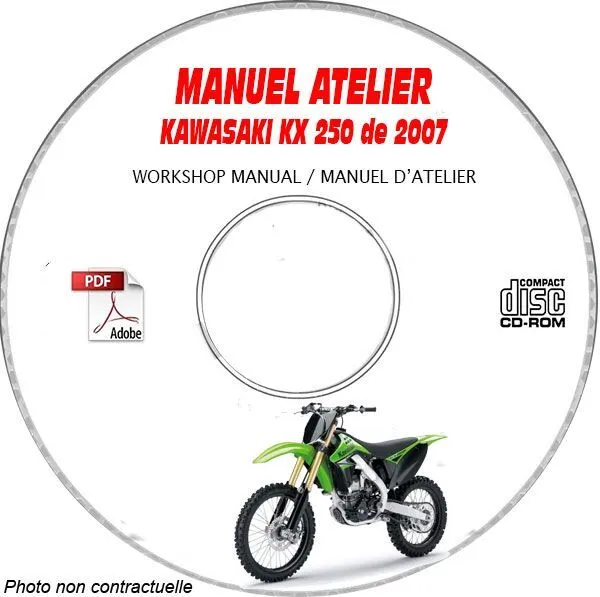 KX 250 07 - Manuel Atelier CDROM KAWASAKI FR Expédition - --, Support - CD-ROM