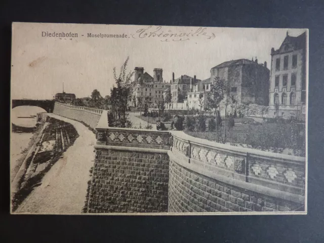 THIONVILLE Diedenhofen Moselle CPA 57 Promenade des edges de moselle