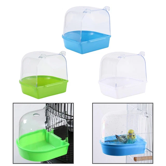Pitadue Vogeltränke Hängekäfig - Badebox Für Wellensittiche & Nymphensittiche