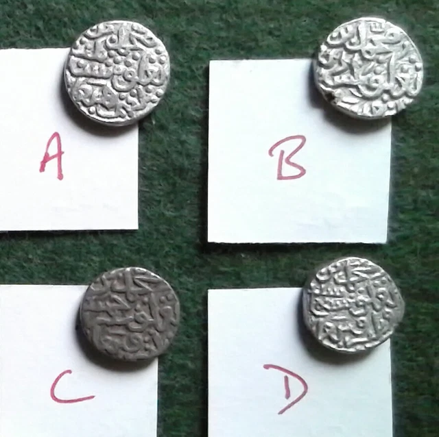 SULTANS of DELHI, Muhammad III, 1325-51 AD,  silver 6 gani, T 444, four dates