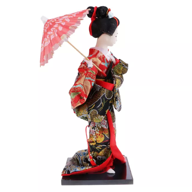 Japanische Brokat Kimono  Puppe Geisha Figur Figur Statue Dekor # 6