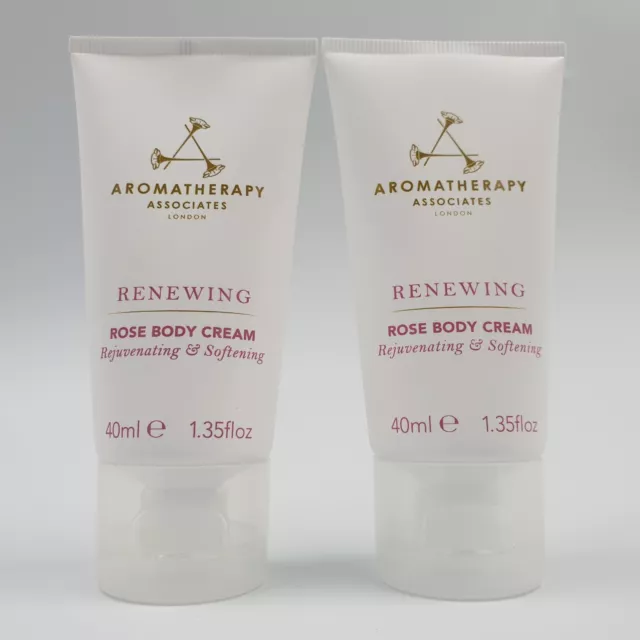 2 x 40 ml (80 ml) Aromatherapy Renewing Rose Body Cream Rejuvenating & Softening