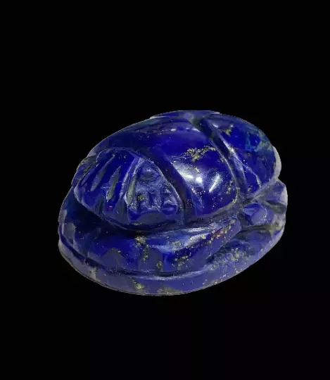 Lapis Lazuli Carved Egyptian Scarab Beetle 2