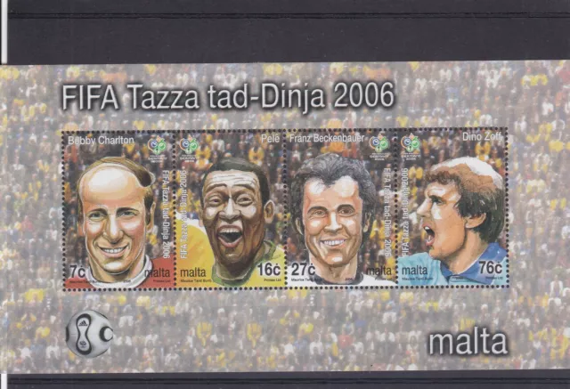 Mnh Malta Stamp Sheet 2006 Fifa World Cup Sg Ms1488