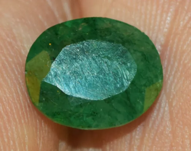 4.75 Cts. Natural Colombian Green Emerald Oval Shape Certified Gemstone