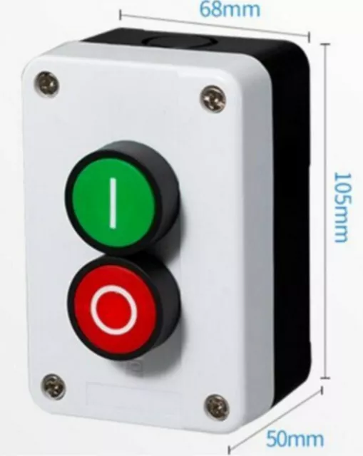 Scatola di controllo pulsante di avvio arresto motore avviamento custodia in plastica 105x68x50 mm B