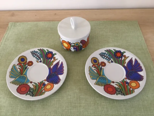 Service Acapulco de Villeroy et Boch avec sucrier et deux soucoupes