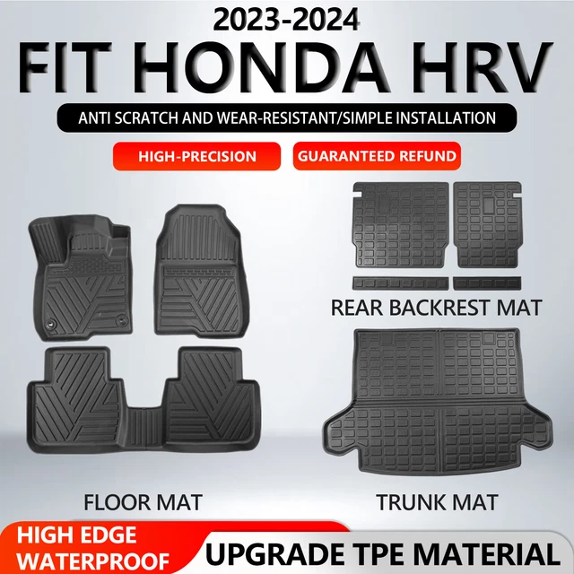 FOR 2023 2024 Honda HRV Floor Mats Trunk Mat TPE Backrest Mat Trunk