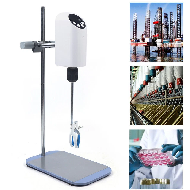 Lab Electric Overhead Stirrer Mixer Agitator Homogenizer Speed Adjustable 20L