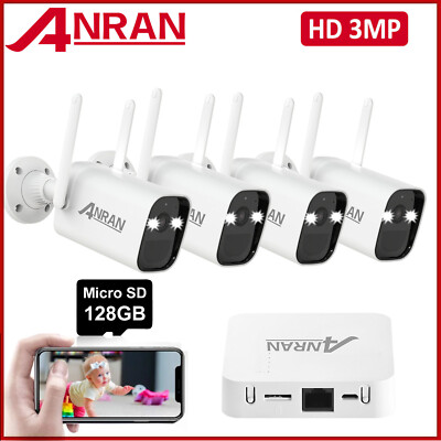 Anran 3MP/2K Telecamera di sicurezza wireless sistema KIT Outdoor 2Way CCTV Home Audio HD 