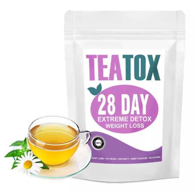 Colon Cleanse Detox Tea Set Weight Loss Tea Skinny Herbal Tea Fat Burn 28 Day