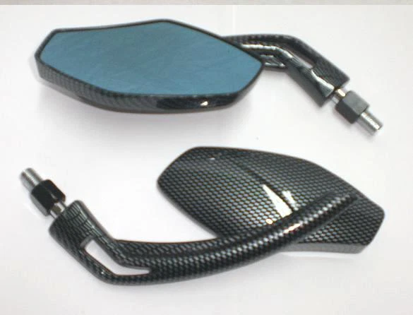 Kit Rétroviseurs Moto Vis 8mm 10mm Rétroviseurs Universels Pour Moto VBGURR - Verre Convexe, Rotation 360° | Vis 8mm Et 10mm Incluses | Noir Sécurité Moto