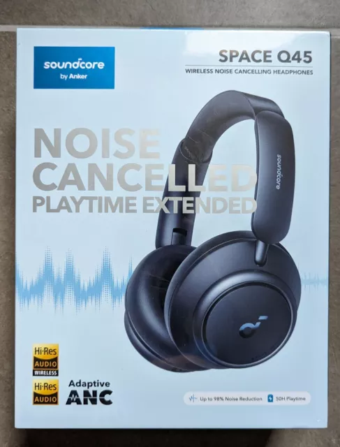 Soundcore by Anker Space Q45 Adaptive Active Noise Cancelling Headphones,  Reduce Noise by Up to 98%, 50H Playtime, App Control, LDAC Hi-Res Wireless