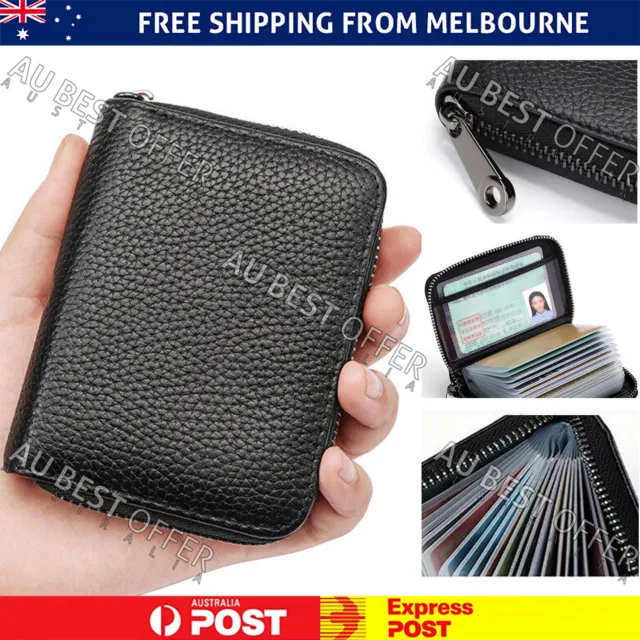 Mini Leather 22 card Wallet Business Case Purse Credit Card Holder AU