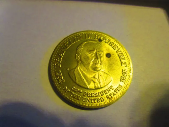 Franklin Roosevelt 32 nd President of the United States Antique Medal Coin Token