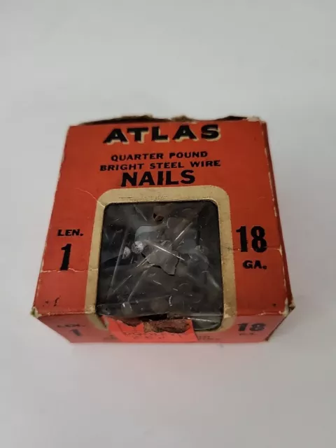 Vintage Box Of Atlas Nails