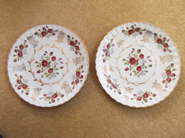 Pair Vintage AVON By Wood & Sons Burslem  Alpine White Ironstone Plate D 10"