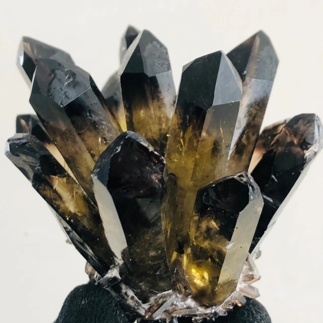 367g  New Find Black Phantom Quartz Crystal Cluster Mineral Specimen Healing
