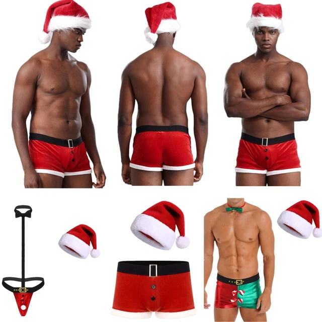 UK NOVELTY MENS Christmas Gifts Mankini Thong Santa Claus Leotard Lingerie  Sexy 13.61 - PicClick UK
