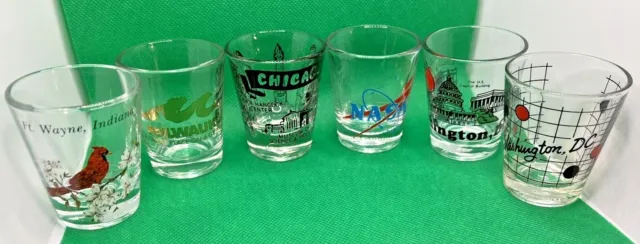 choice of: Vintage USA Road Trip Shot Glass Lot - vacation souvenir glass