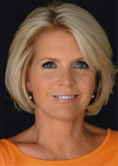 Light Blond BOB Hairstyles Women's Natural Straight 100% Human Hair Wig 8 Inch