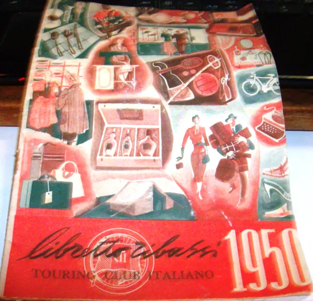 opuscolo pubblicitario LIBRETTO RIBASSI 1950 TOURING CLUB ITALIANO