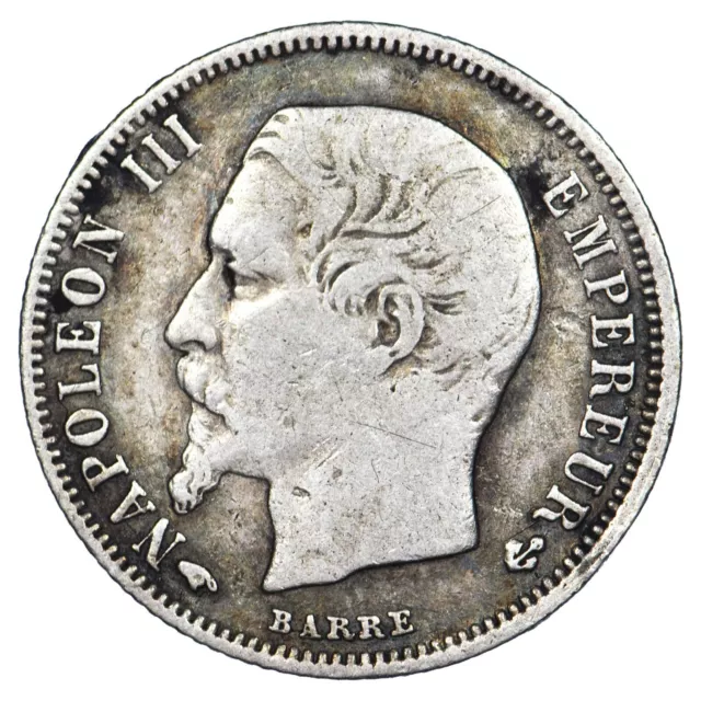 France 50 centimes 1860 A Napoléon III Argent pièce de monnaie française Paris