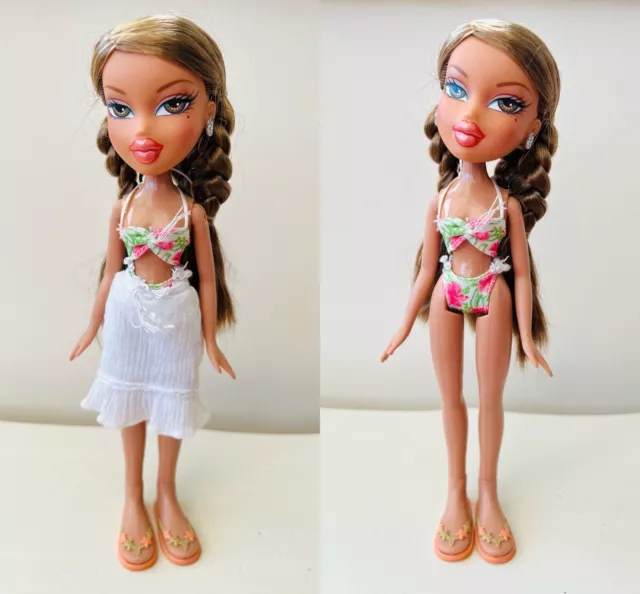 RARE BRATZ HOT SUMMER DAYZ Yasmin Doll Original Bikini, Skirt