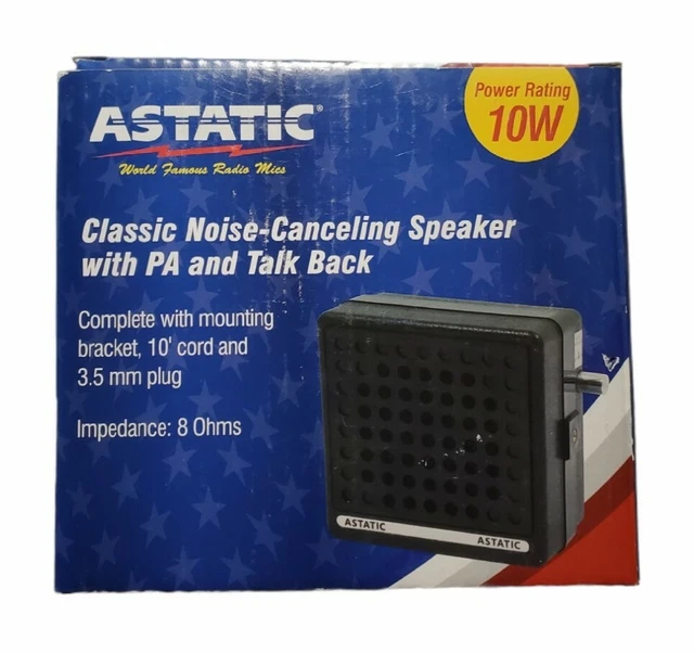 Astatic Classic Noise Canceling Speaker w PA and Talk Back New In Box 302-VS7