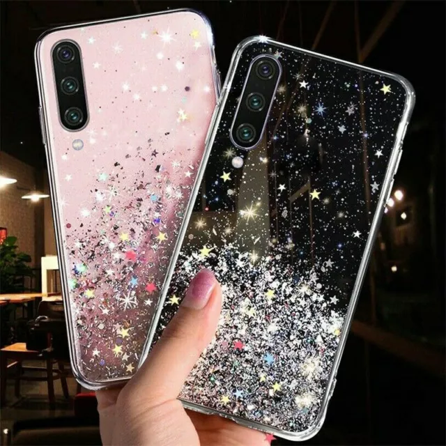 For Samsung A6 A7 A8 A9 J4 J6 Plus 2018 Glitter Star Phone Case Soft TPU Cover