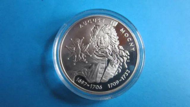 Poland Silver 10 Zloty 2002 August The Strong IN Pp Encapsulated