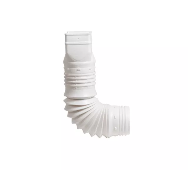 Amerimax ADP53229 Flex-A-Spout Flexible Downspout Extension, White, PVC