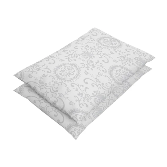 4 Federe Trapuntate Con Zip, 50x80cm, Bianche, Traspiranti, Antiacaro, Igieniche, Made In Italy