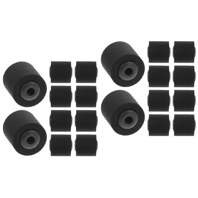 5 Rulli Pressori In Gomma Nera Per Radio E Registratori – Diametro 13 Mm