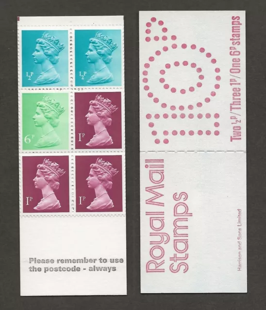 GB June 1977 10p Folded Booklet Top Margin Imperf: FREE UK POST