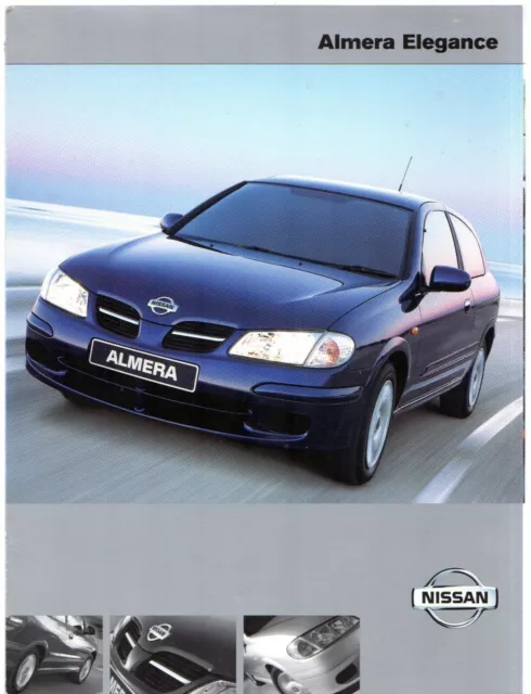 Nissan Almera Elegance Limited Edition 2001 UK Market Sales Brochure 1.5 1.8